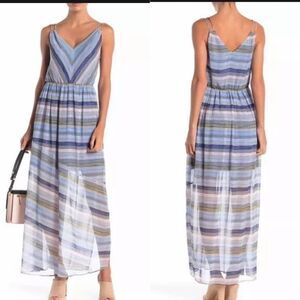 CECE V Neck‎ Sleeveless Maxi Dress, Size 6, Blue, NWT